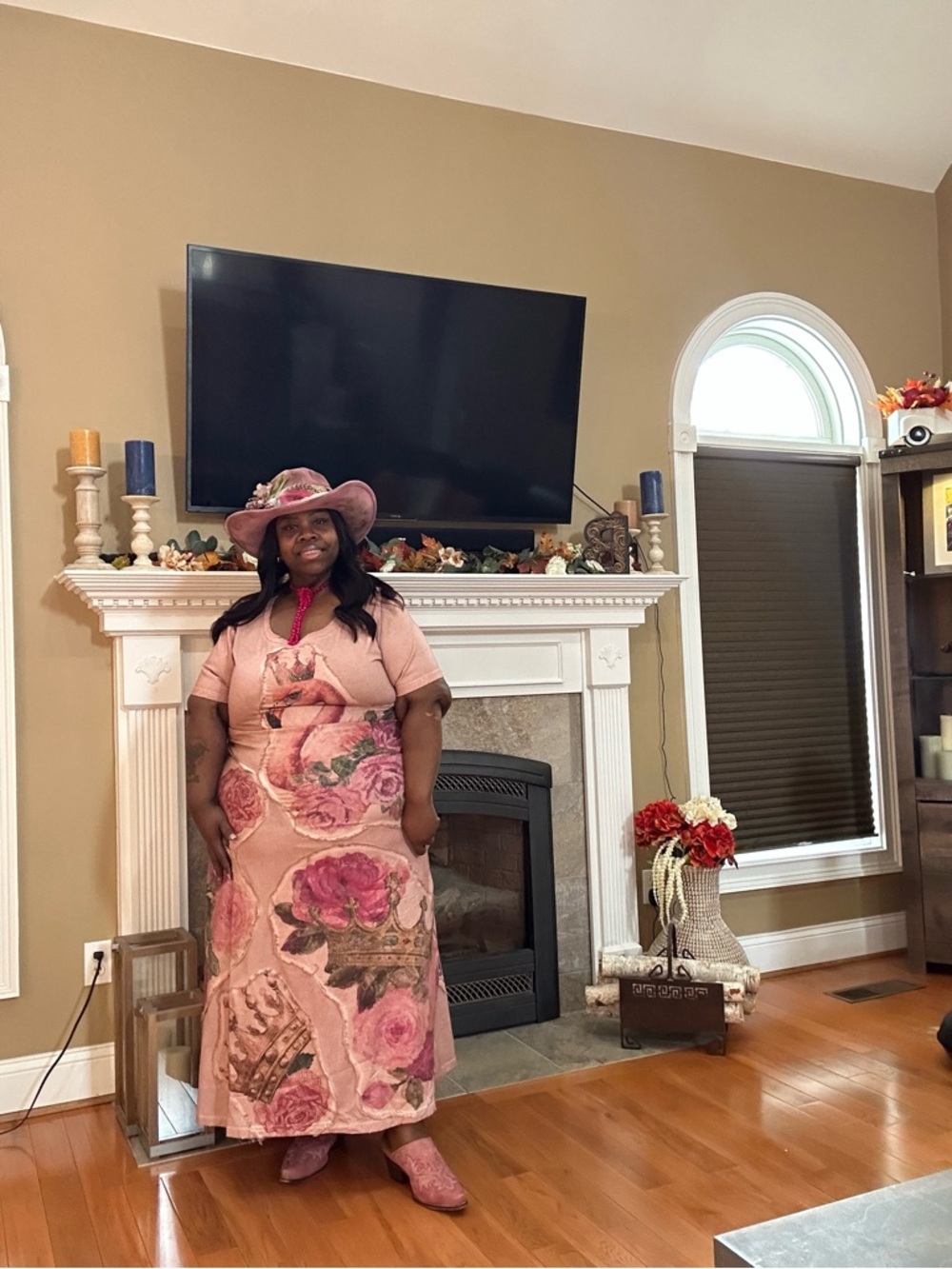 FLAMINGO HEIRLOOM PINK MAXI DRESS - 100% COTTON  One Size (Fits size 6 to 18) - Picture 2 of 3